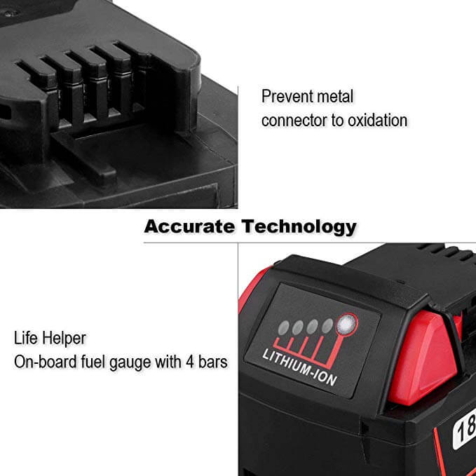 For Milwaukee 18V Battery 8.0Ah Replacement | 48-11-1820 M18 Batteries 2 Pack