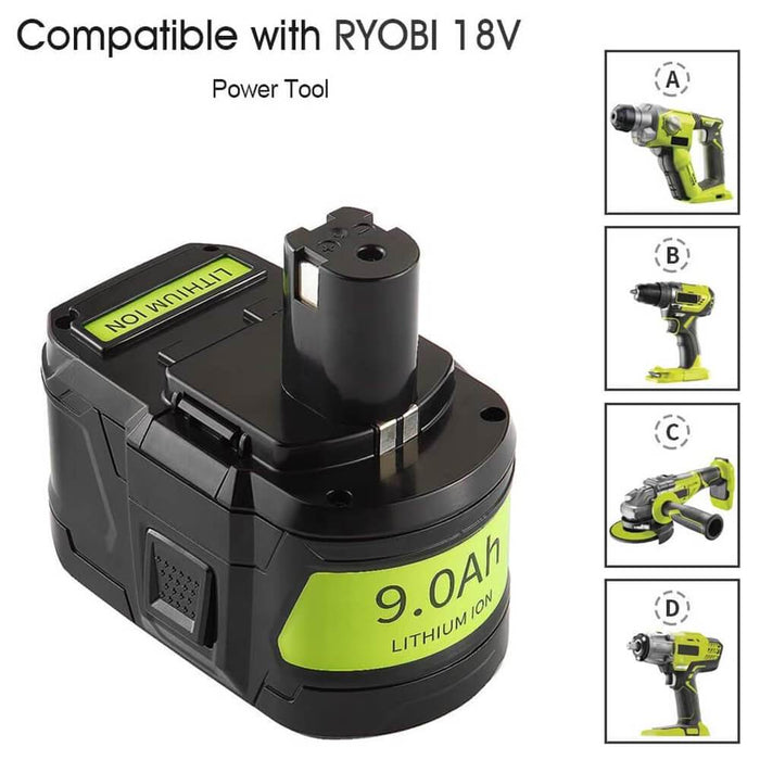 for 18V Ryobi Battery Replacement | P108 7.0Ah Li-ion Battery 2 Pack