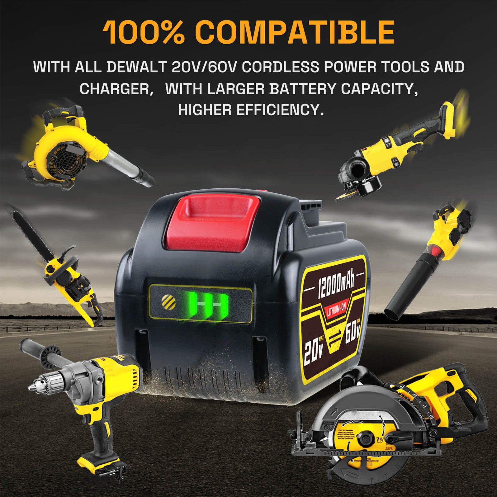 For Dewalt DCB609 20V/60V MAX FLEXVOLT Li-Ion 12.0Ah Battery DCB609-2 ...