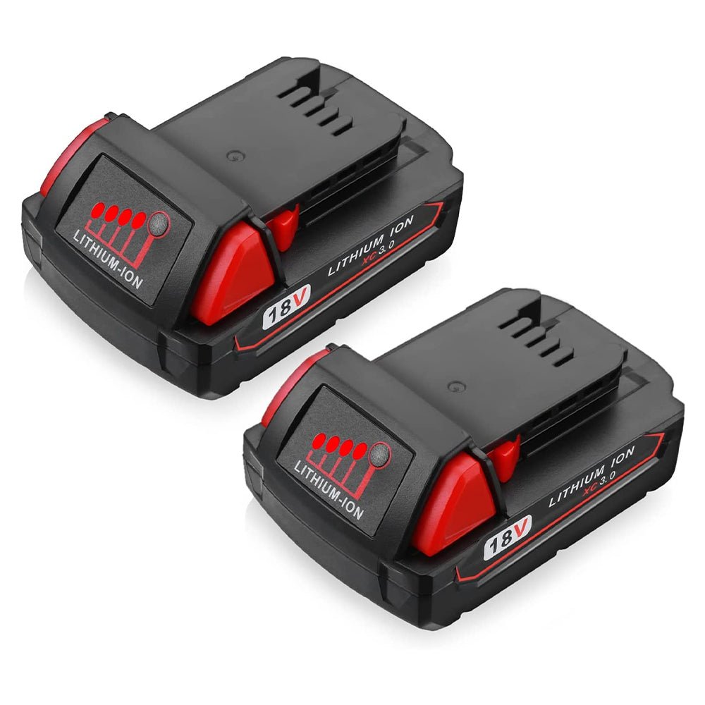 For Milwaukee 18V Battery 3Ah Replacement | M18 Batteries 2 Pack ...