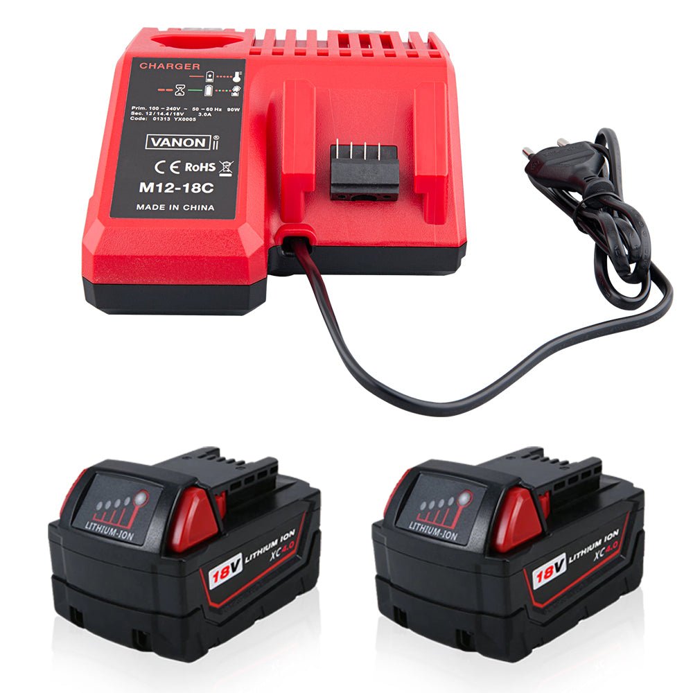 For Milwaukee 18V XC Lithium Battery Multi-Packs With Rapid Charger Fo —  Vanon-Batteries-Store