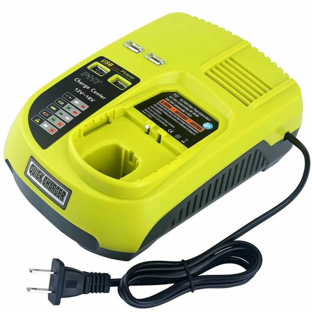 For Ryobi 18v Battery Charger P117 Dual Chemistry Intelliport Charge