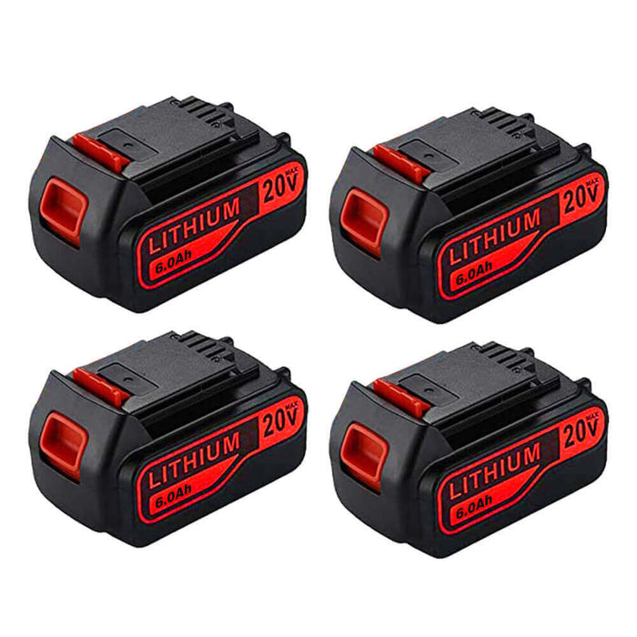 2Pack 20V 6.0Ah LBXR20 Battery Replacement for Black and Decker