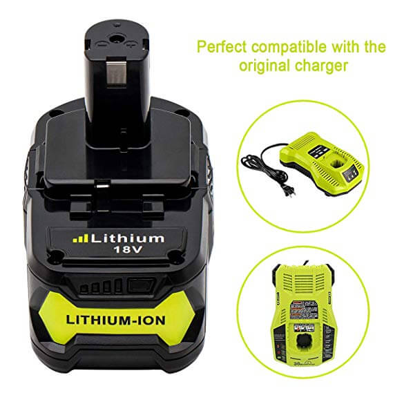 3.0Ah Replacement for Ryobi 18V Lithium Battery Compatible with