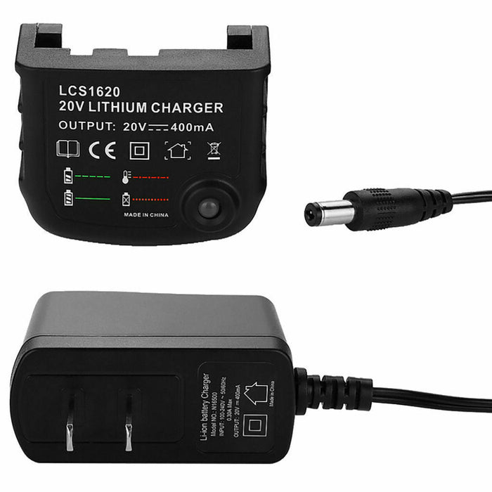 20 Volt Lithium Battery Charger Compatible With 20V Lithium Battery Charger  For Black&Decker 20V Lithium Battery