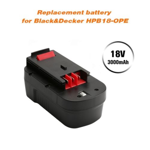 2-Pack 3.0Ah HPB18 Replacement Batteries and Charger Compatible with Black  and Decker 18 Volt Battery HPB18 244760-00 A1718 FS18FL FSB18 